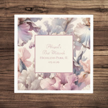 Elegante Bloemen Klassieke Blush Bat Mitswa