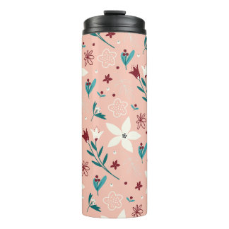 Elegante bloemen klassieker thermosbeker