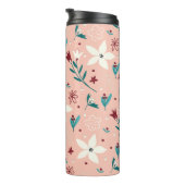 Elegante bloemen klassieker thermosbeker (Geroteerd rechts)