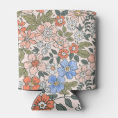 Elegante Bloemen: Kleine Vrijheidsstijl Blikjeskoeler (Achterkant)