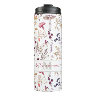 Elegante Bloemen Kolibrie Beste Moeder Ooit Thermosbeker