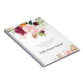 Elegante Bloemen Kolossenzen 4:2 Gebedsboek Notitieboek (Rechterzijde)
