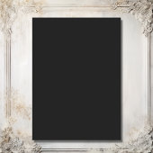 Elegante Bloemen Kroonluchter Zwart-wit Bruiloft Kaart