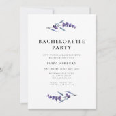 Elegante Bloemen Lavendel Bachelorette Party Kaart (Voorkant)