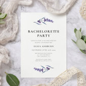 Elegante Bloemen Lavendel Bachelorette Party Kaart