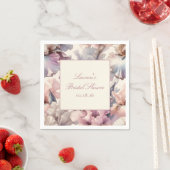 Elegante Bloemen Lavendel & Blush Vrijgezellenfees Servet (Insitu)