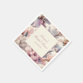 Elegante Bloemen Lavendel & Blush Vrijgezellenfees Servet (Hoek)