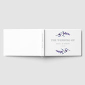 Elegante Bloemen Lavendel Huwelijk Zilver Gastenboek (Volledig)