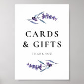 Elegante Bloemen Lavendel Kaarten en Geschenken Te Poster (Voorkant)