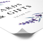 Elegante Bloemen Lavendel Kaarten en Geschenken Te Poster (Hoek)