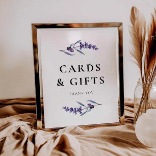 Elegante Bloemen Lavendel Kaarten en Geschenken Te Poster