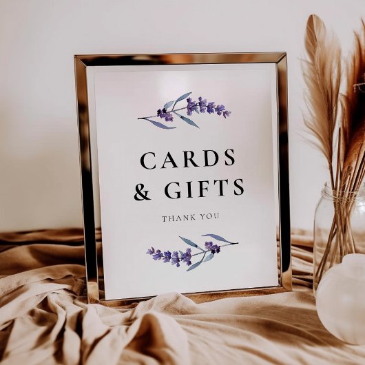 Elegante Bloemen Lavendel Kaarten en Geschenken Te Poster