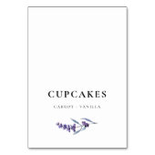 Elegante Bloemen Lavendel Trouwbuffet Kaart (Voorkant)