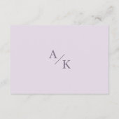 Elegante Bloemen Lavendel Trouwdetails Informatiekaartje (Achterkant)