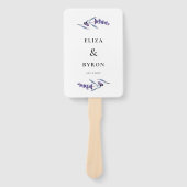 Elegante Bloemen Lavendel Trouwprogramma Handwaaier (Voorkant)