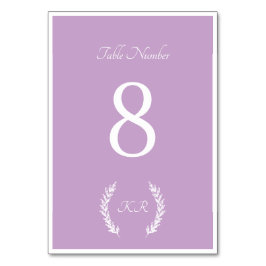 Elegante Bloemen Lavendel Trouwtafel Kaart