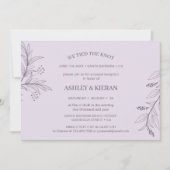 Elegante Bloemen Lavendel We Bied de Knoop Recepti Kaart (Voorkant)