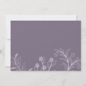 Elegante Bloemen Lavendel Wedding Save the Date (Achterkant)