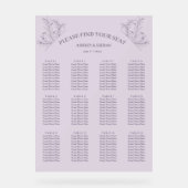 Elegante Bloemen Lavendel Zitting Grafiek Acryl Bord (Voorkant)