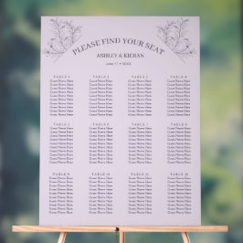 Elegante Bloemen Lavendel Zitting Grafiek Acryl Bord