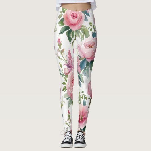 Elegante Bloemen Leggings – Stijlvol & Comfortabel (Voorkant)