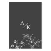 Elegante Bloemen Lichtgrijze bruiloft Kaart (Achterkant)