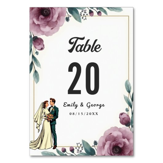 Elegante Bloemen Lijst Bruid en bruidegom Boho bru Kaart (Achterkant)