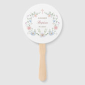 Elegante Bloemen Lijst Doop Hand Fan Handwaaier (Achterkant)