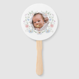 Elegante Bloemen Lijst Doop Hand Fan Handwaaier