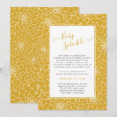 Elegante Bloemen Lijst KLEUR VERANDEREN Baby Stroo Kaart (Voorkant / Achterkant)