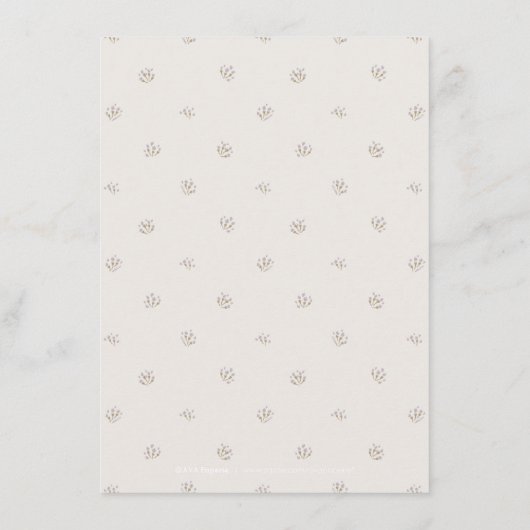 Elegante bloemen lila rustieke bruiloft accommodat informatiekaartje (Achterkant)