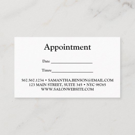 Elegante Bloemen Marine Blauwe Stralende Bloei Afsprakenkaartje (Achterkant)