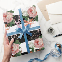 Elegante bloemen Merry Kerstmis roos goudglitter