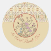 Elegante bloemen met beige ronde sticker (Voorkant)