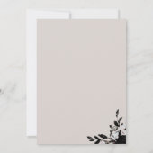Elegante Bloemen met Dramatische Zwarte Bladeren B Kaart (Achterkant)