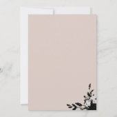 Elegante Bloemen met Dramatische Zwarte Bladeren B Kaart (Achterkant)