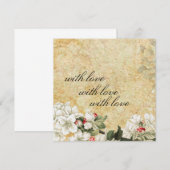 Elegante  bloemen met liefdeskaart bedankkaart (Voorkant / Achterkant)