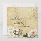 Elegante  bloemen met liefdeskaart bedankkaart (Voorkant)