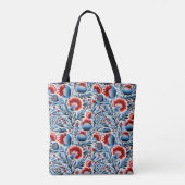 Elegante bloemen met monogram bruidsmeisje initiaa tote bag (Achterkant)