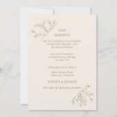 Elegante Bloemen Modern Moss Green Net Getrouwd Kaart (Voorkant)