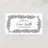 Elegante Bloemen Moderne Hand getrokken Botanische Visitekaartje (Voorkant)