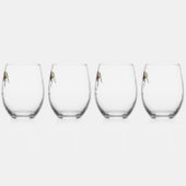 Elegante Bloemen Moeder van de bruid bruidegom Wijnglas Zonder Voet (Links)