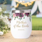 Elegante Bloemen Moeder van de Bruid Wijn Tumbler