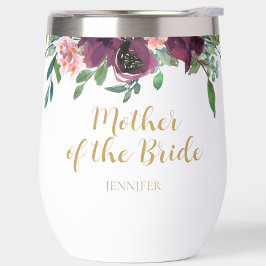 Elegante Bloemen Moeder van de Bruid Wijn Tumbler