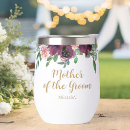 Elegante Bloemen Moeder van de Groom Wijn Tumbler