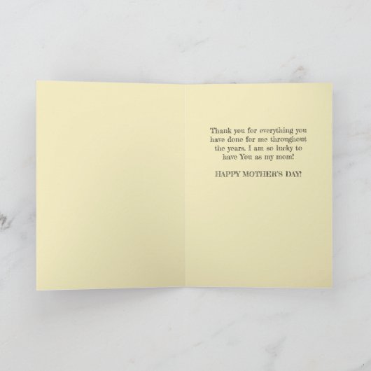 Elegante Bloemen Moeder Vriend Quote Groen Kaart (Binnen)