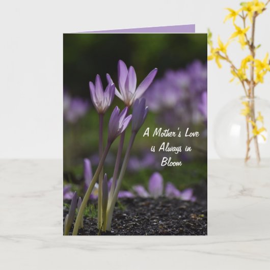 Elegante Bloemen Moederdag Kaart (Gele Bloem)