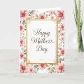 Elegante  Bloemen Moederdag Mom Kaart (Voorkant)