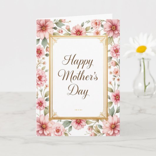 Elegante  Bloemen Moederdag Mom Kaart (Kleine Plant)