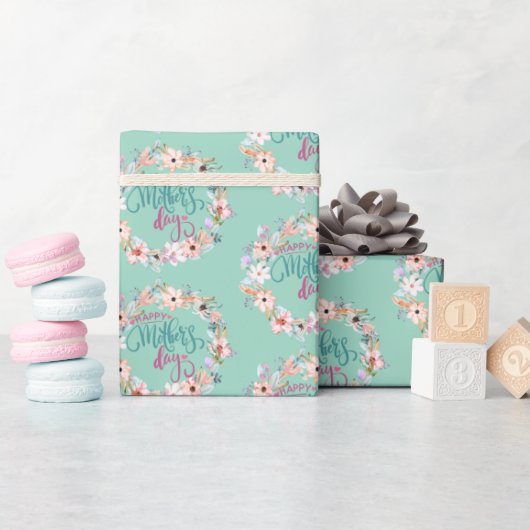 Elegante bloemen Moederdag viering Cadeaupapier (Baby Shower)